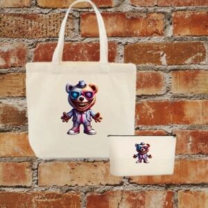 Hip-hop bear 5 Natural Tote Bag